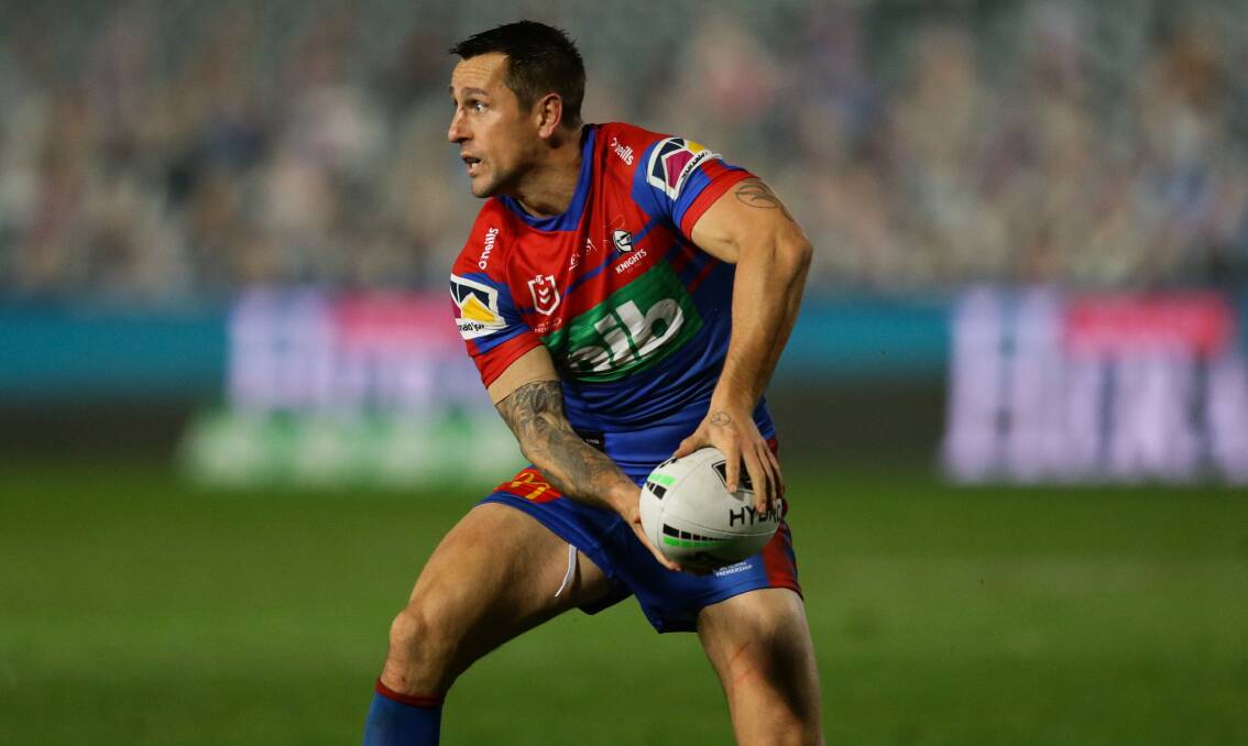 OPTIONS: Knights plamaker Mitchell Pearce has been a tempted by a three-year offer from Catalans Dragons. Picture: Jonathan Carroll