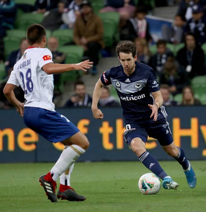 KRUSE CONTROL: Melbourne's Robbie Kruse starred against the Jets on Sunday. Picture: Getty Images