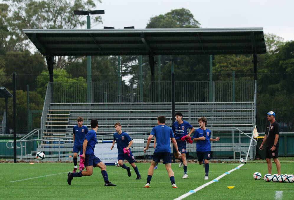 A Newcastle Jets academy training session at Speers Point. Pictures by Simone De Peak