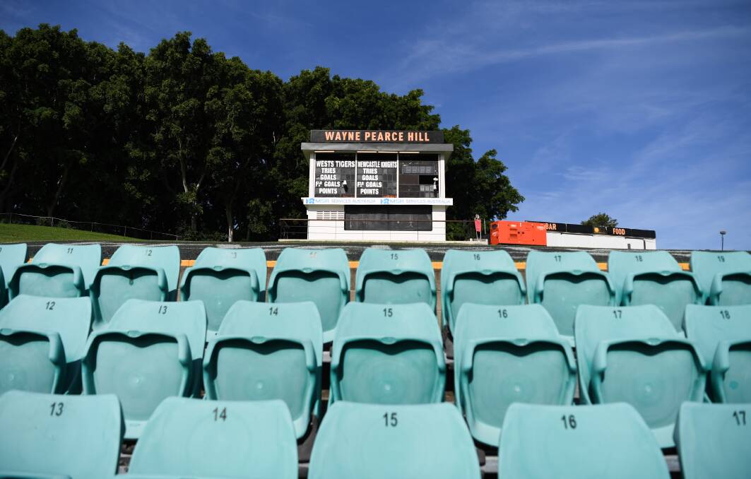 WIDE OPEN SPACES: Leichhardt Oval is usually bursting at the seams on game day, but spectators were locked out when the Tigers played Newcastle in round two. Picture: NRL Photos