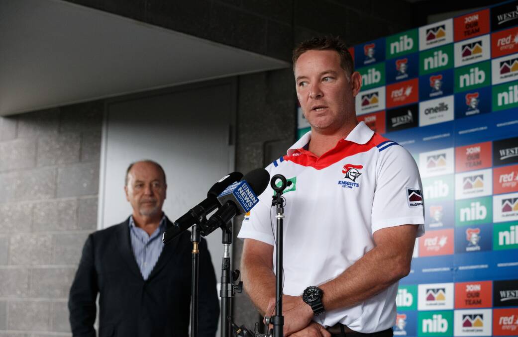 PRESSURE: Knight coach Adam O'Brien has endured a tough year but has the support of CEO Philip Gardner.