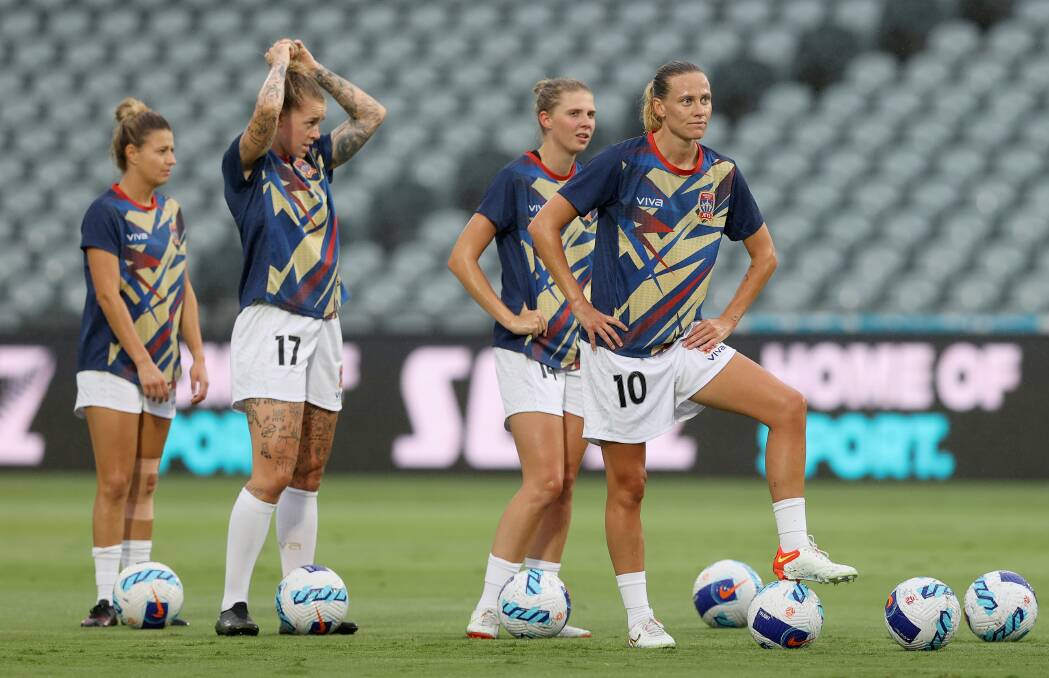 SETBACK: Emily van Egmond may have played her last game for the Jets this season after Sunday's clash with Melbourne City was postponed because of COVID. Picture: Getty Images