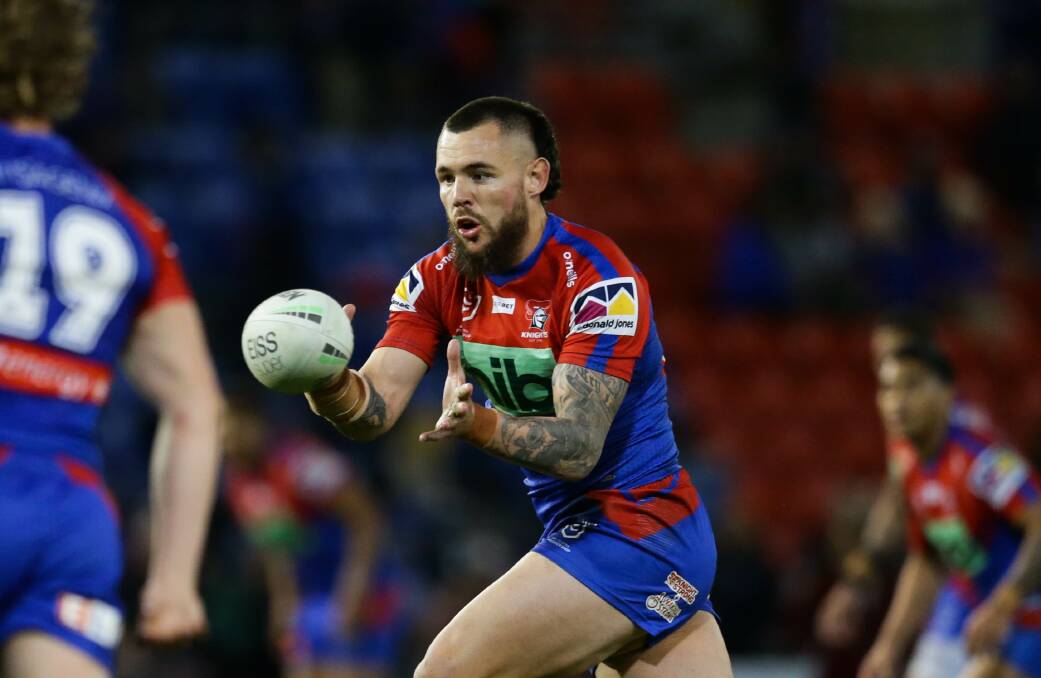 COMMITTED: Knights enforcer David Klemmer. Picture: Jonathan Carroll