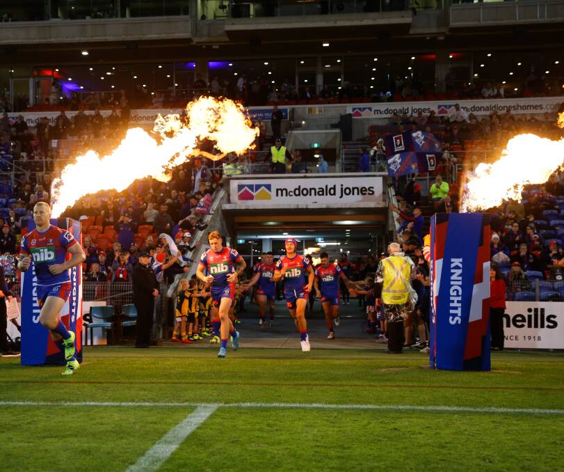 BURNING AMBITION: The Knights started the season brightly with wins against Canterbury and the Warriors, but they have since lost seven of their past nine games. Picture: Jonathan Carroll