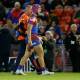 OVER AND OUT: Kalyn Ponga leaves the field on Friday night. Picture: Jonathan Carroll