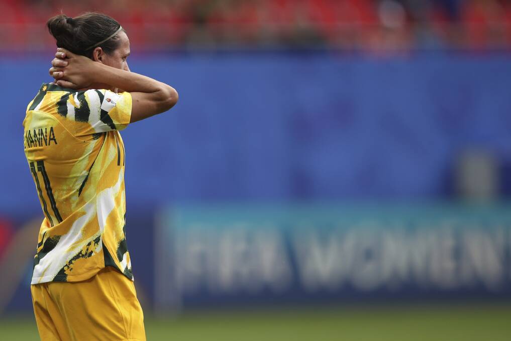 OH NO: Australia's Lisa de Vann ponders their loss to Italy.