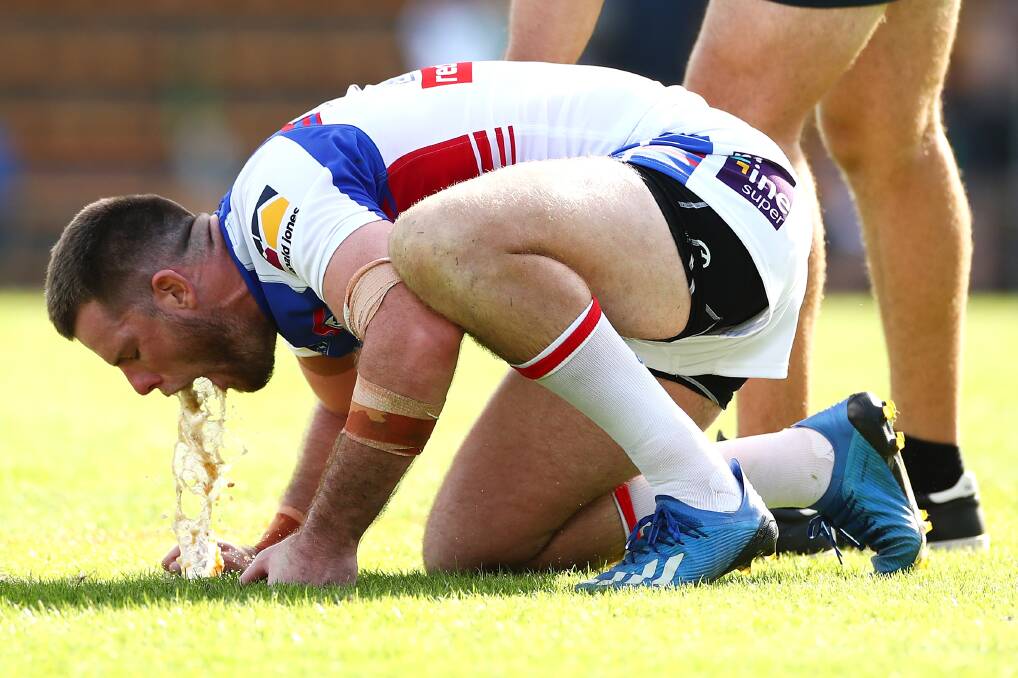 NO ILL FEELINGS: Lachlan Fitzgibbon produced a gutsy effort in Sunday's win against Wests Tigers. Picture: Getty Images