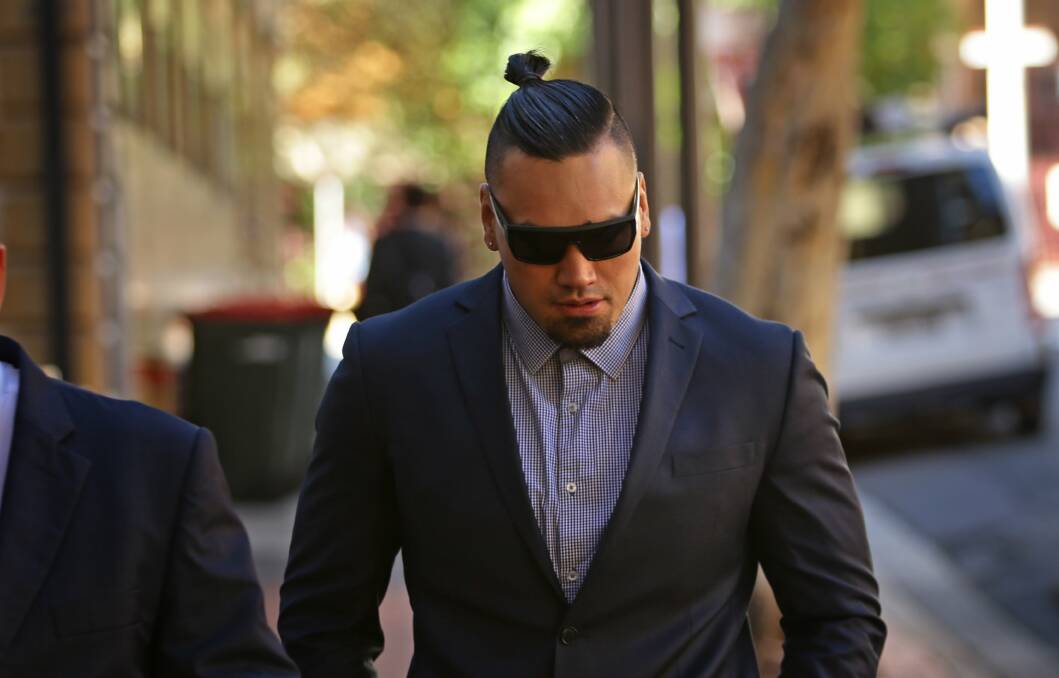 LOWEST EBB: Zane Tetevano emerged from court after pleading guilty to assaulting his former girlfriend. 