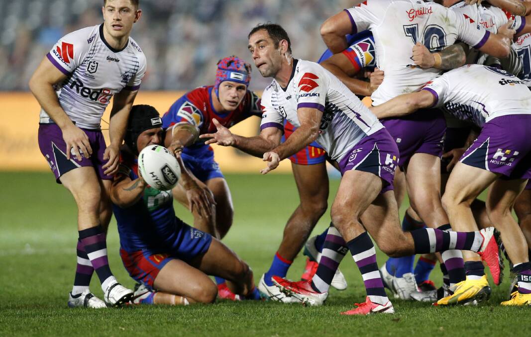 LAST HURRAH: Cameron Smith is tipped to play his farewell game for Melbourne in Sunday's grand final against Penrith. He will be aiming to join the illustrious group of players who have retired after a premiership triumph. Picture: Darren Pateman, AAP