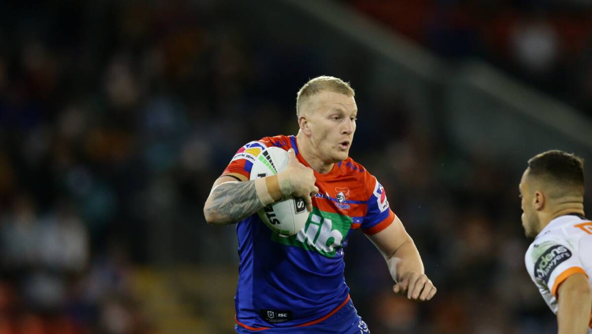 FOCUSED: Knights back-rower Mitch Barnett starred against the Tigers. 