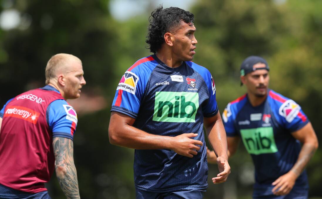 RIPPING IN: The Knights are making up for the time they have lost to COVID during an intensive three-week training camp. Picture: Peter Lorimer
