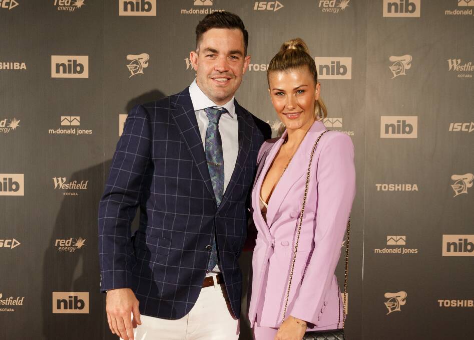 SPICK AND SPAN: Aidan Guerra and his wife Belinda Guerra at Newcastle's recent presentation dinner. Picture: Max Mason-Hubers