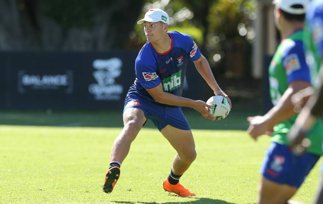 TARGET: Kalyn Ponga's defence will come under the microscope when Newcastle host Cronulla in the season opener on Friday. Picture: Max Mason-Hubers