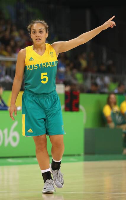 PLAYING ON: Opals point guard Leilani Mitchell has been at home with her family in Newcastle during the global coronavirus pandemic. Picture: Getty Images