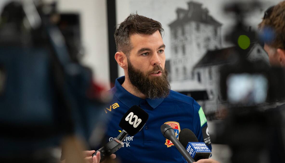 EXPERIENCE: Jets midfielder Joe Ledley has played at the highest level. Picture: Max Mason-Hubers