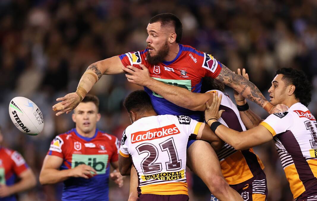 Former Test front-rower David Klemmer has been the Newcastle Knights' most consistent player, and a true leader, since arriving at the club in late 2018. Picture Getty Images