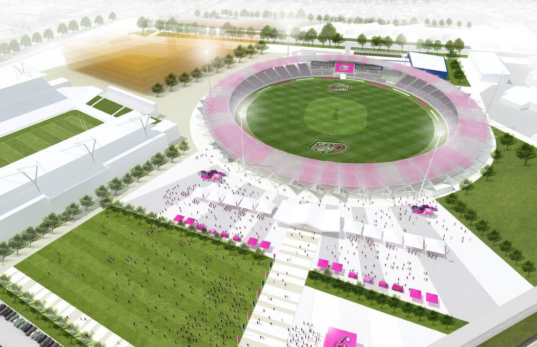 The proposed multi-purpose stadium Cricket NSW would like built at Broadmeadow.