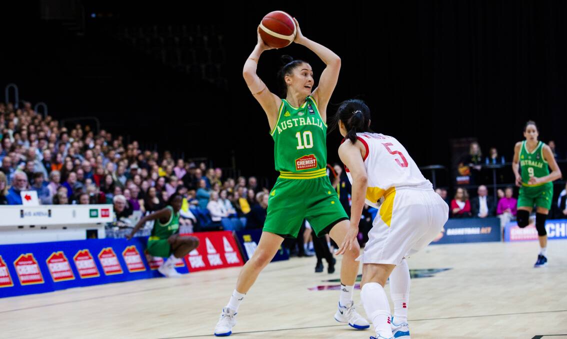 WORLD CLASS: Australian Opals star Katie Ebzery has returned to the Newcastle Hunters to gain match fitness before the Tokyo Olympics. Picture: Jamila Toderas