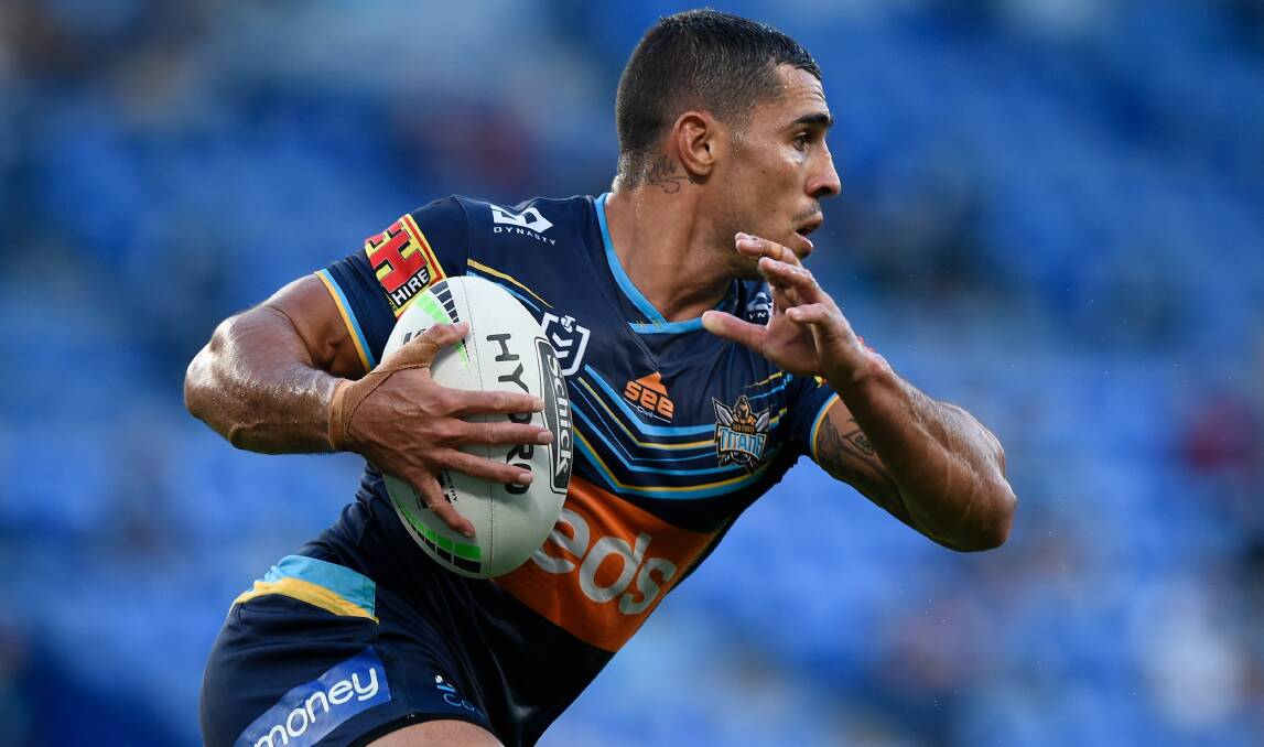 Linchpin: Gold Coast halfback Jamal Fogarty could have been playing for the Knights and not the Titans on the Gold Coast on Friday night. Picture: Getty Images