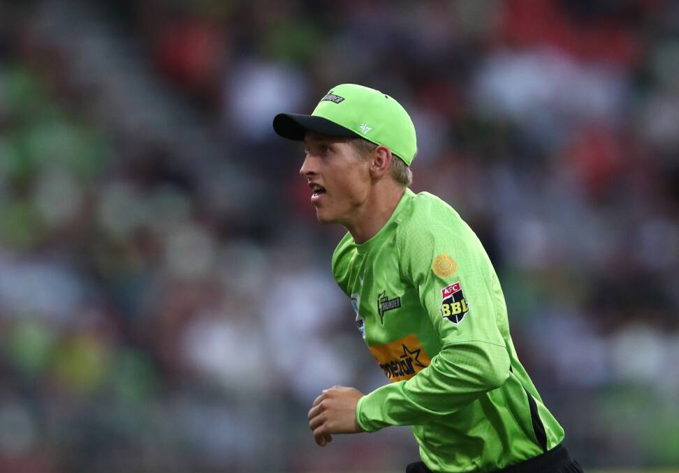 Former Belmont legspinner Toby Gray has made several appearances for Sydney Thunder as a substitute fielder and hopes his full debut is not far off. Picture by Jason McCawley, Getty Images