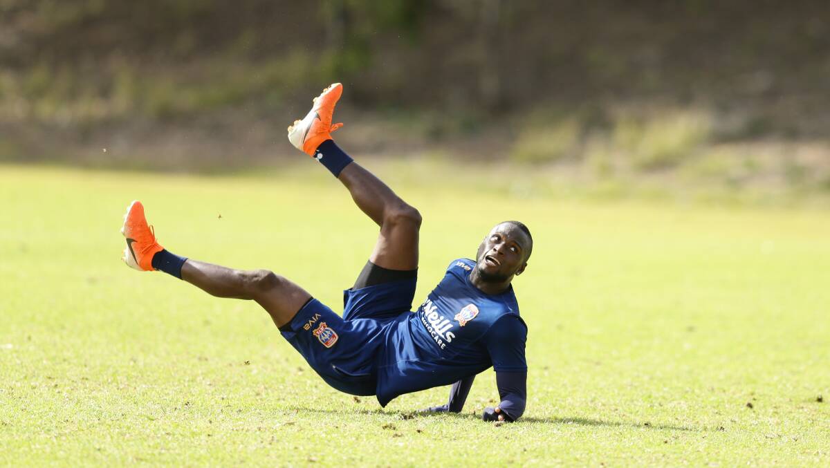 BODY BLOW: Jets striker Abdiel Arroyo is not yet fully recovered from an ankle injury. Picture: Jonathan Carroll