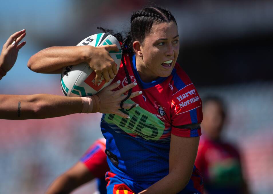REWARD: Romy Teitzel's outstanding season for the Newcastle Knights has earned her a spot in the Queensland Origin squad. Picture: Marina Neil