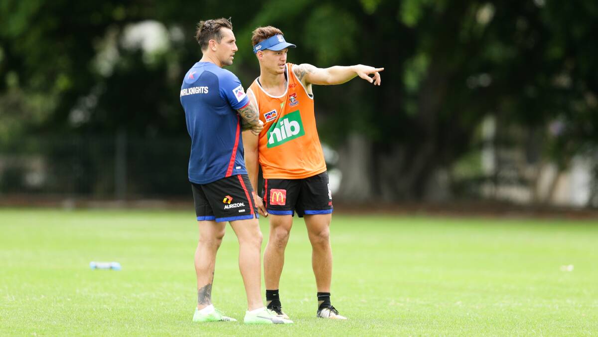 PAIR OF ACES: Mitchell Pearce and Kalyn Ponga could potentially form a sensational scrum-base combination for the Newcastle Knights. Picture: Jonathan Carroll 