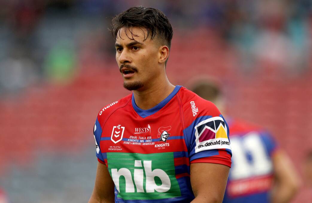 CONSISTENT: Former Cowboy Enari Tuala has played in six of Newcastle's seven games this season.