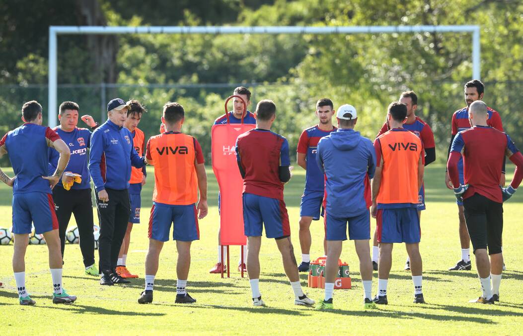 HIGHER GOALS: Newcastle Jets coach Ernie Merrick says his team will be a prized scalp for rival teams this season. Picture: Marina Neil