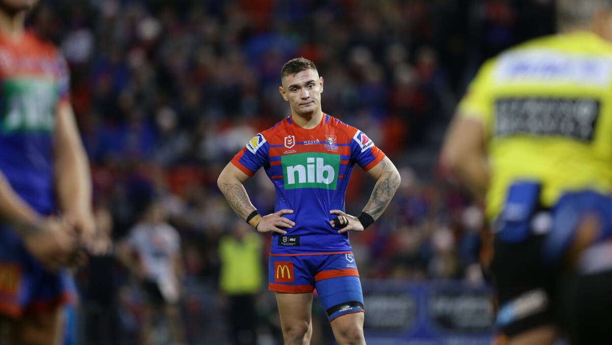 DOUBLE JEOPARDY: Former Knights coach Nathan Brown signed Cronulla hooker Jayden Brailey midway through last season, despite Danny Levi being under contract for 2020. Picture: Jonathan Carroll