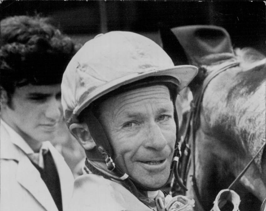 RESPECTED: Newcastle jockey Bill Wade in 1971. Picture: Barry James Gilmour