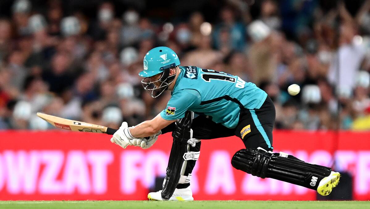 INNOVATIVE: English import Ben Duckett plays a ramp shot on his way to a half-century for Brisbane Heat against Melbourne Stars on Monday. Picture: Getty Images