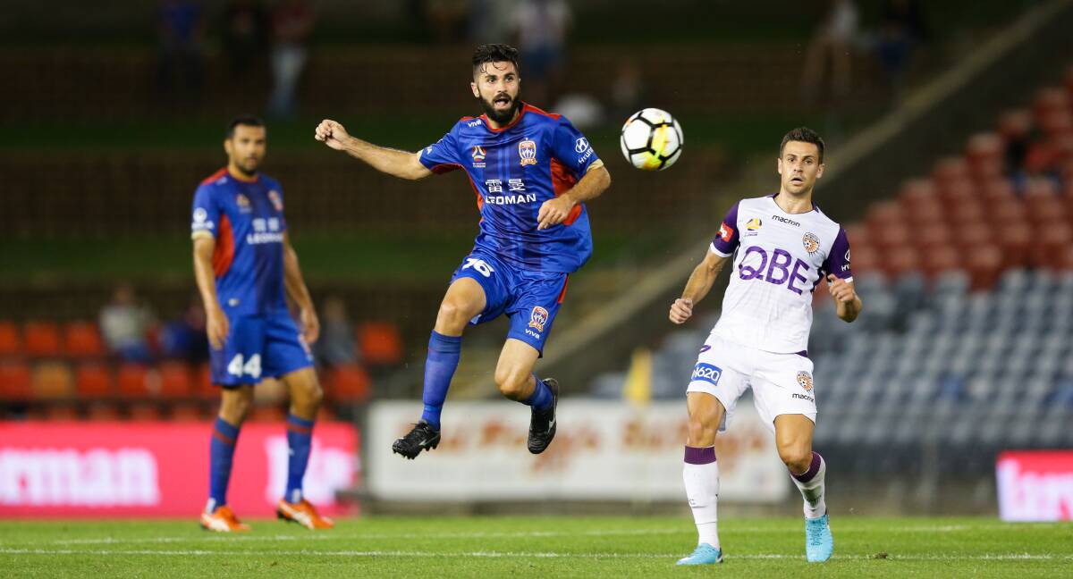 LOCAL JUNIOR: After 68 A-League games for the Newcastle Jets, Nick Cowburn has been released. He won't play against Sydney on Saturday. Picture: Jonathan Carroll