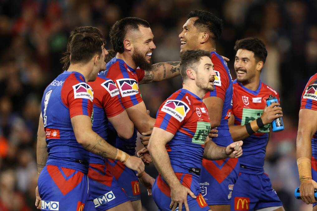 HEART AND SOUL: Knights enforcer David Klemmer is popular with his fellow players, and also Newcastle's fan base. Picture: Getty Images