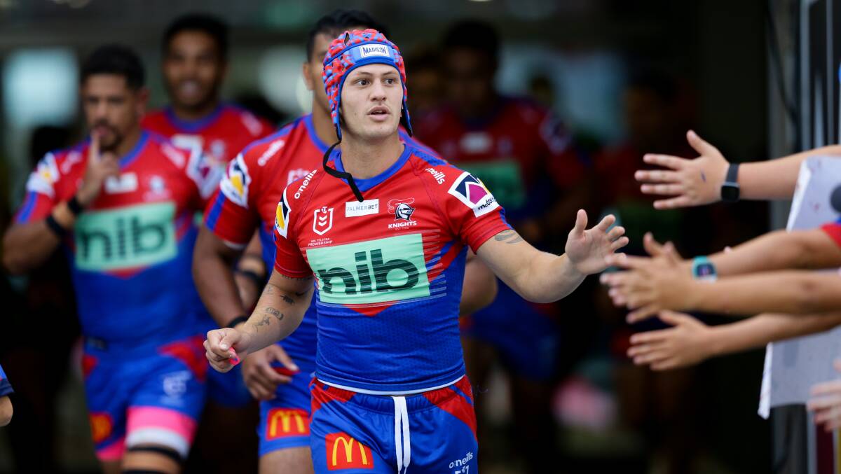 HANDS ON: Newcastle Knights skipper Kalyn Ponga has an all-round skill set that could potentially allow him to make the transition from fullback to halfback. Picture: Jonathan Carroll