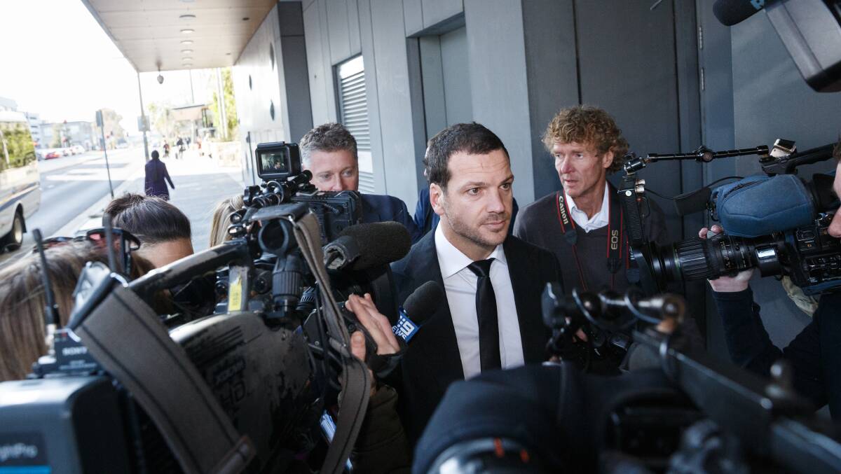 STRIFE: Jarrod Mullen at a recent court appearance. Picture: Max Mason-Hubers 