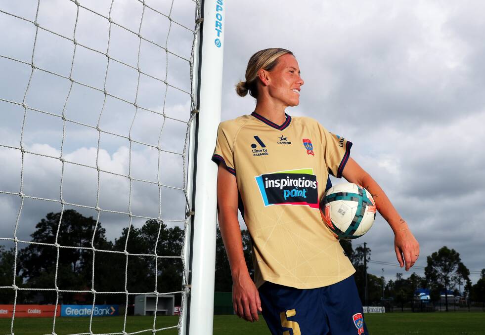 Emily van Egmond is back from Matildas' duty in Canada and expected to start for the Jets against Sydney FC on Sunday. Picture by Peter Lorimer