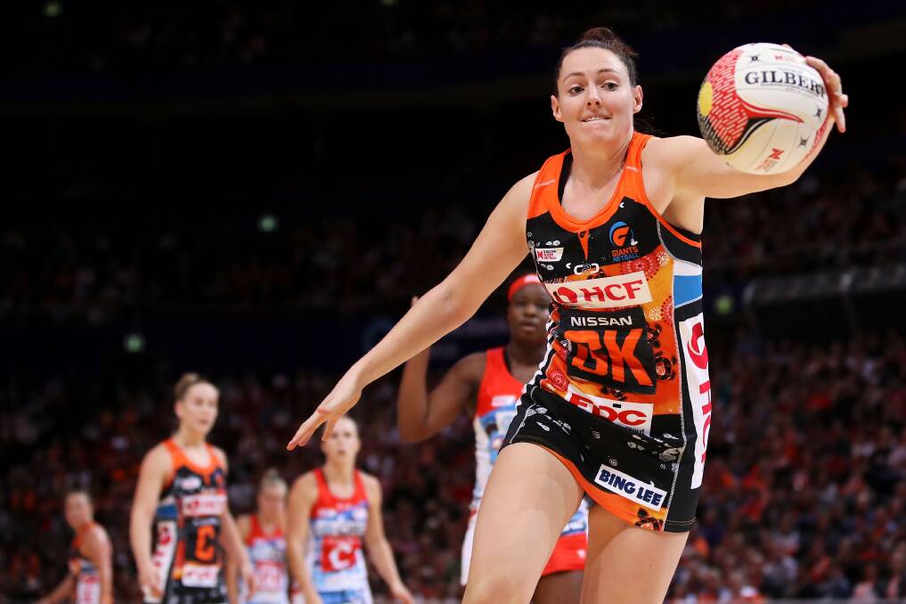READY TO STRIKE: Circle defender Sam Poolman will play a key role as the Giants chase championship glory in the Super Netball grand final on Saturday afternoon. Picture: Getty Images