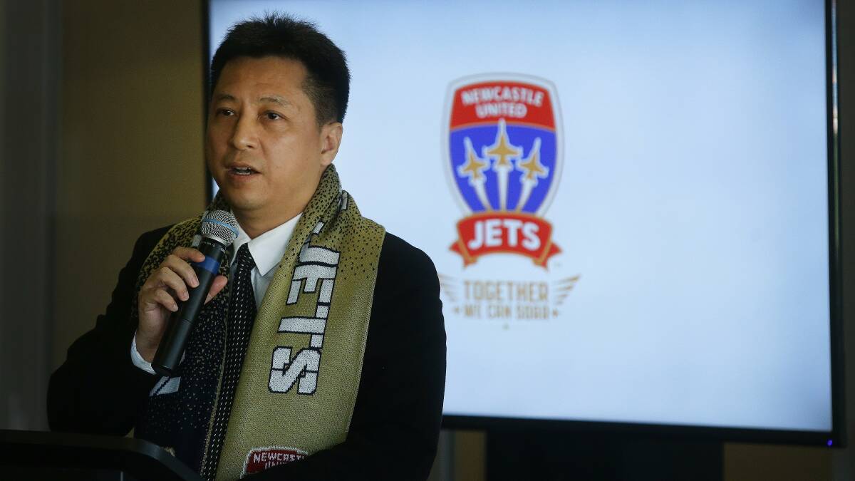 EXPENSIVE HOBBY: Chinese businessman Martin Lee is estimated to have spent $15 million on the Newcastle Jets. Picture: Marina Neil