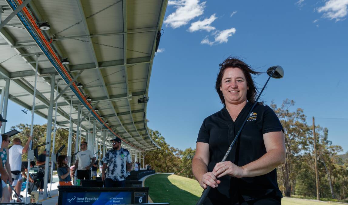 Charlestown general manager Joanna Mantle at the club's new $2.4 million driving range which is attracted a new wave of players to the game. Picture by Max Mason-Hubers.