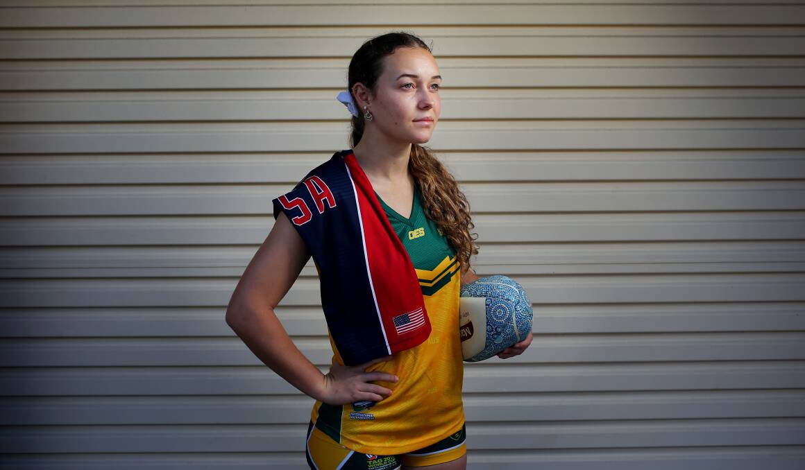 Kyah Little will play for the USA at the Atlantic Touch Youth Cup in Nottinghamshire this weekend and then travel to Ireland to represent Australia at the Oz Tag World Cup. Picture by Simone De Peak
