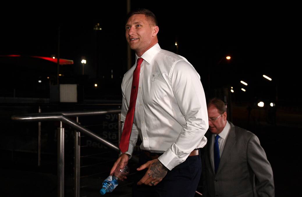 HI HOPES: St George forward Tariq Sims enters the judiciary on Tuesday night. Picture: AAP