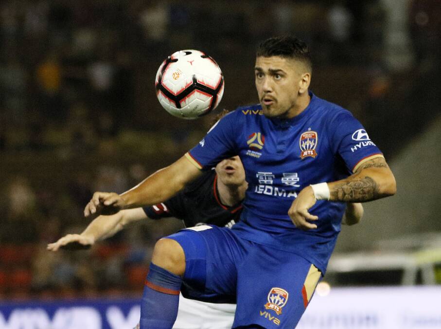ON THE ATTACK: Dimi Petratos is one of just two goal-scorers for the Jets this season. Picture: AAP