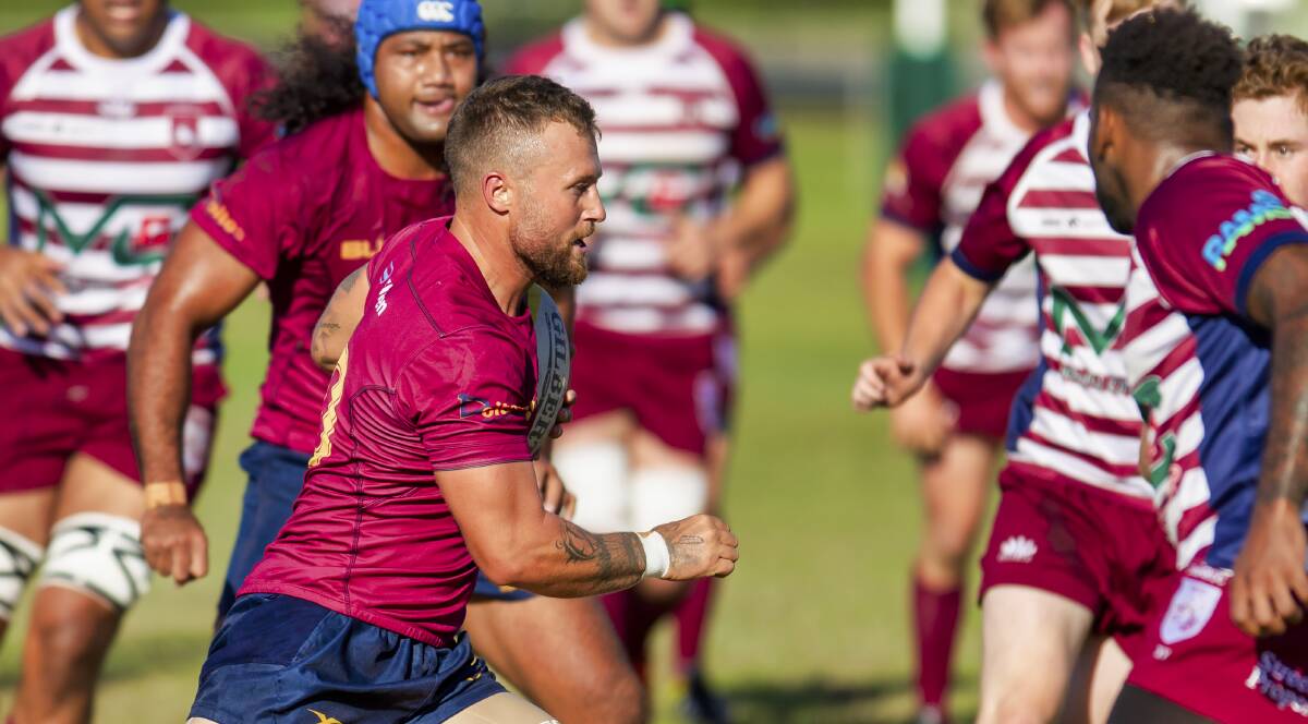 MATCH WINNER: Jarrod Nyssen landed a late penalty to seal Lake Macquarie a 20-19 win over Nelson Bay at Walters Park on Saturday. Picture: Stewart Hazell