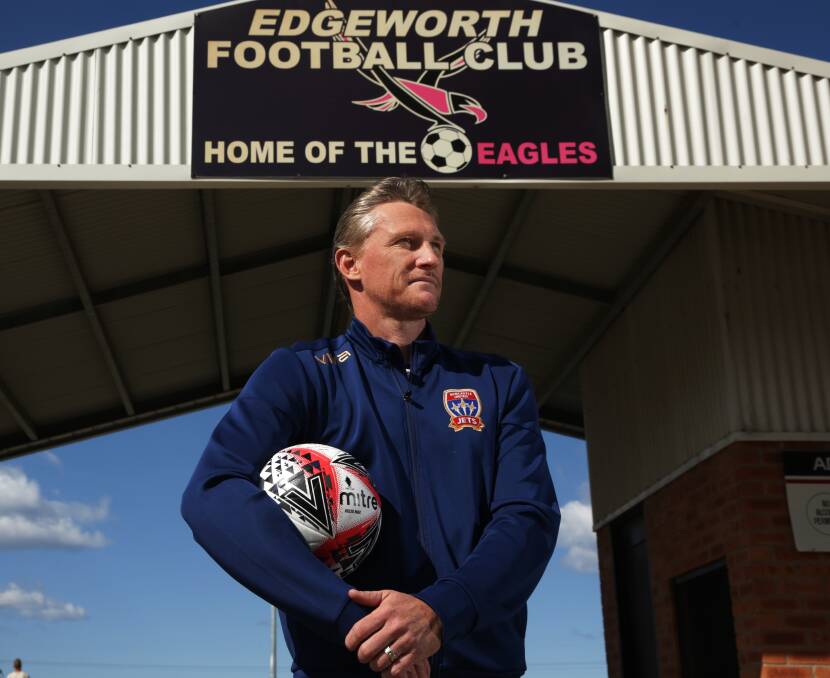 WORLDS COLLIDE: Daniel McBreen is the Jets community development manager and will be lining up for Edgeworth against the A-League club in the FFA Cup on Wednesday night. Picture: Simone De Peak
