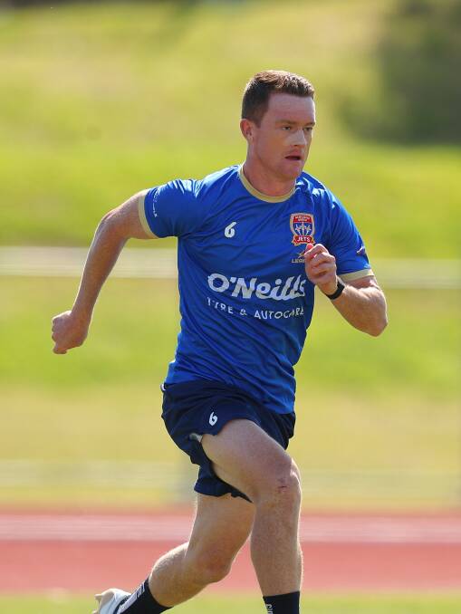 Jets recruit Brandon O'Neill in full flight at training. Picture by Max Mason-Hubers