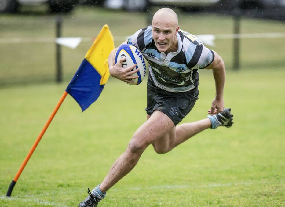 BACK HOME: Nelson Bay halfback Charles Fielder crossed for two tries in the Gropers' 43-17 loss to Hamilton at Passmore Oval. Picture: Stewart Hazell