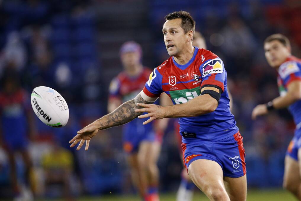 IN: Knights halfback Mitchell Pearce is set to return from a hamstring injury. Picture: AAP