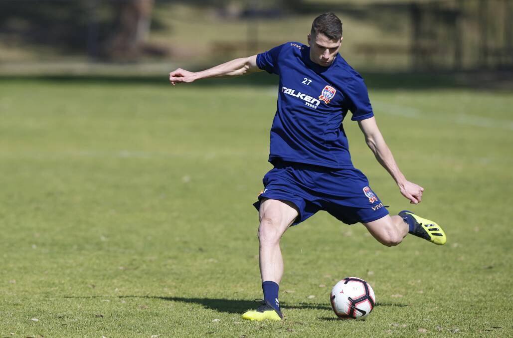 ON TRIAL: Mitch Austin hopes to revive his A-League career at the Jets. Picture: Sproule Sports Focus