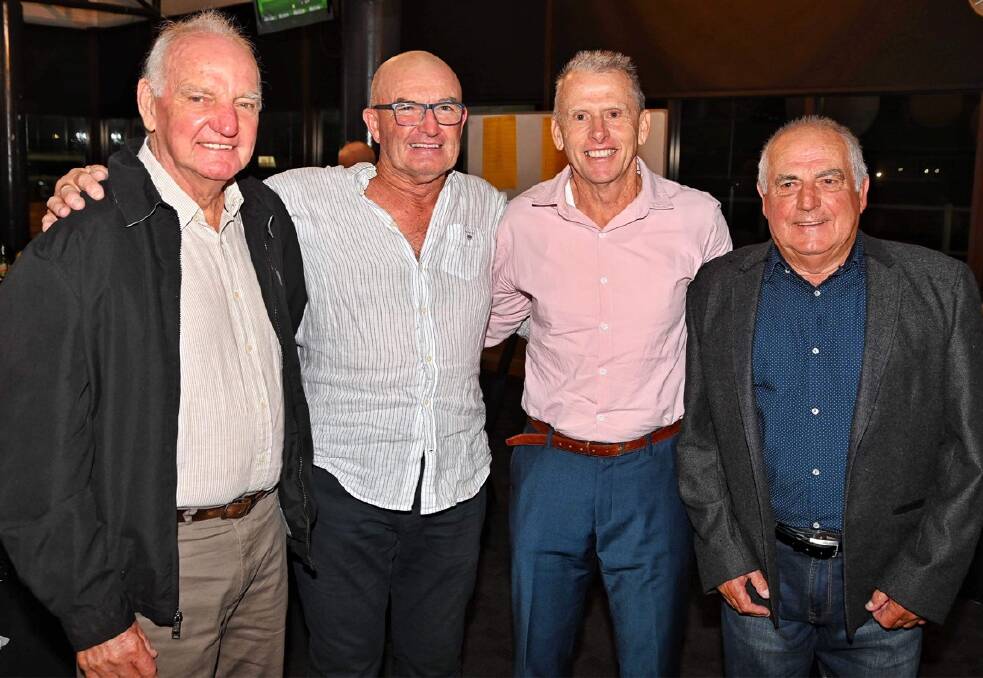 Ray Baartz, Clint Gosling, Graham Jennings and Col Curran at the Wallsend Red Devils fundraiser. Picture Supplied
